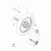 Схема вузла: Переднє колесо Yamaha XTZ1200 Super Tenere