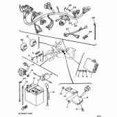 Схема узла: Электрооборудование 1 Yamaha XV250 Virago