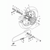Схема вузла: Заднє колесо Yamaha YZ250 YZ250