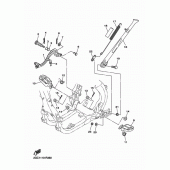 Схема вузла: Підніжки та Підставка Yamaha WR450F