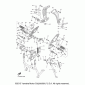 Схема вузла: Підніжки та Підставка Yamaha FZ1 FZ1