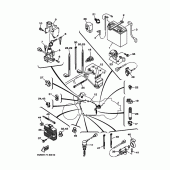 Схема вузла: Електроустаткування 2 Yamaha XV1700 Road Star