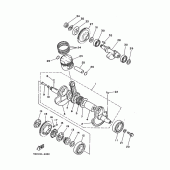 Схема узла: Коленчатый вал и Поршень Yamaha SRX250