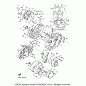 Схема вузла: Кришки картера (1) Yamaha XVS1300 V-Star Tourer