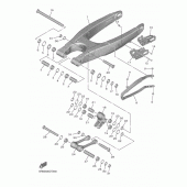 Схема узла: Задний рычаг и Подвеска Yamaha YZ450F YZ450F