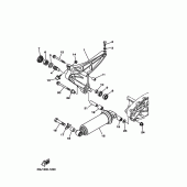 Схема вузла: Задній важіль та підвіска Yamaha XP500 T-MAX