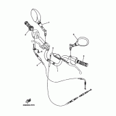 Схема вузла: Кермо та Тросики Yamaha YBR125