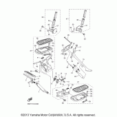 Схема вузла: Підножки і Підставка Yamaha XVS1100 V-Star Classic