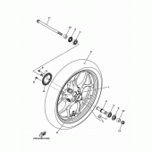 Схема вузла: Переднє колесо Yamaha YZF-R3