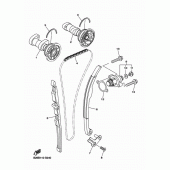 Схема узла: Распредвал и Цепь ГРМ Yamaha YZ250 YZ250FX