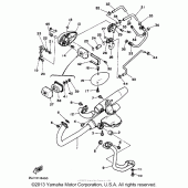 Схема вузла: Вихлопна система (Calinia) Yamaha XV250 Route 66