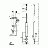 Схема вузла: Вилка передньої осі Yamaha FZ1 FZ1 FAZER (S-TYPE ABS)