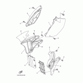 Схема вузла: Бічна кришка Yamaha YZ125