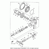 Схема вузла: Вал приводний та редуктор Yamaha XVZ1300 Venture Royale