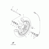 Схема узла: Переднее колесо Yamaha XP500 T-MAX