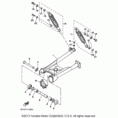 Схема узла: Задний рычаг и Подвеска Yamaha XV535 Virago