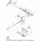Схема узла: Вал переключения Yamaha XV250 Virago