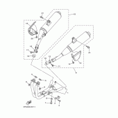 Схема вузла: Вихлопна система Yamaha TDM900