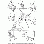 Схема вузла: Електроустаткування (1) Yamaha YZF600R Thundercat