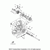 Схема вузла: Заднє колесо Yamaha TW200