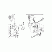 Схема вузла: Задній гальмівний циліндр Yamaha XJR400