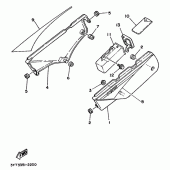 Схема узла: Боковая крышка Yamaha XT350 XT350