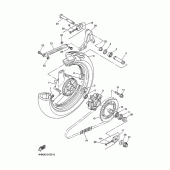 Схема вузла: Заднє колесо Yamaha XJR400