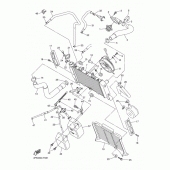 Схема узла: Радиатор и Патрубок системы охлаждения Yamaha FZ6 FZ6-SA2 (Naked, ABS)