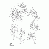 Схема узла: Подножки и Подставка Yamaha FZ6 FZ6 FAZER S2