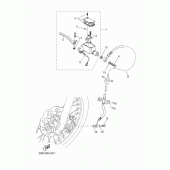 Схема узла: Передний тормозной цилиндр Yamaha WR125 WR125R