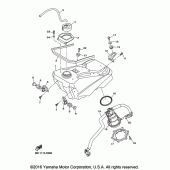 Схема вузла: Паливний бак Yamaha YZ450F YZ450FX