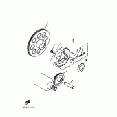 Схема узла: Привод стартера Yamaha XV400 Virago
