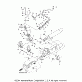 Схема вузла: Вихлопна система Yamaha XVS650 V-Star Custom