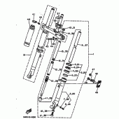 Схема вузла: Вилка передньої осі Yamaha TW200