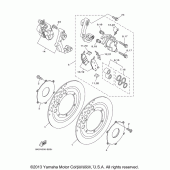 Схема узла: Передний тормоз Yamaha XVS1100 V-Star Midnight Custom