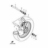 Схема узла: Переднее колесо Yamaha XV1700 Road Star