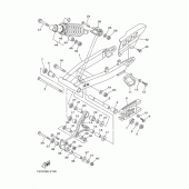Схема вузла: Задній важіль та підвіска Yamaha TTR125 TT-R125