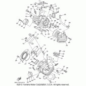 Схема вузла: Головка циліндра Yamaha XVS650 V-Star Classic