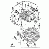 Схема вузла: Головка циліндра Yamaha XT600 XT600