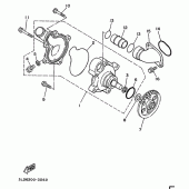 Схема узла: Водяной насос Yamaha XTZ750 Super Tenere