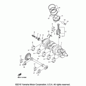 Схема вузла: Колінчастий вал і поршень Yamaha YZF-R1 R1S Limited Edition
