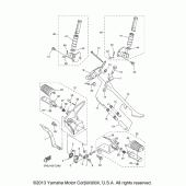 Схема узла: Подножки и Подставка Yamaha XVS1100 V-Star Midnight Custom