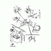 Схема узла: Электрооборудование 1 Yamaha XV250 Virago