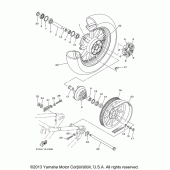 Схема вузла: Заднє колесо Yamaha XV1700 Road Star S