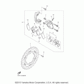 Схема вузла: Переднє гальмо Yamaha XVS950 Bolt R-Spec