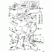 Схема вузла: Паливний бак Yamaha XV535 Virago