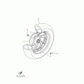 Схема вузла: Заднє колесо Yamaha YP400 Majesty