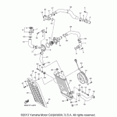 Схема узла: Радиатор и Патрубок системы охлаждения Yamaha XVS1300 V-Star Tourer