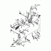 Схема вузла: Задній важіль та Підвіска Yamaha XV1600 Wild Star