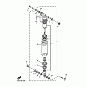 Схема узла: Задняя подвеска Yamaha YZ250 YZ250F
